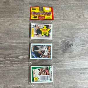 1988 Topps Baseball Rack Pack Matt Nokes Back 42 Picture Cards‎ MLB VTG Sealed